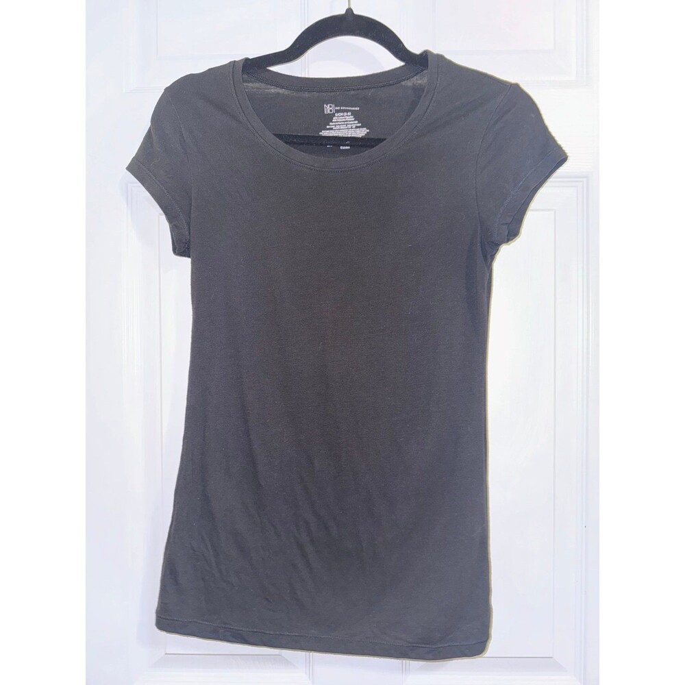 No Boundaries Plain Black Tee Size S